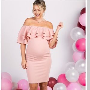 Maternity off the shoulder dress